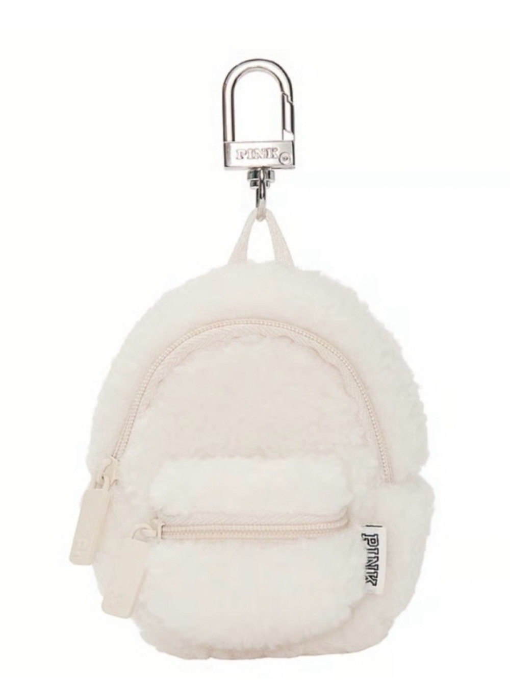 VS PINK Mini Faux Fur Backpack Keychain/ Bag Accessory, NWT